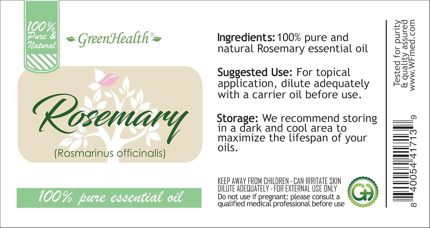 Rosemary Essential Oil - 1 Gallon - Plastic Jug - 100% Pure & Uncut - GreenHealth