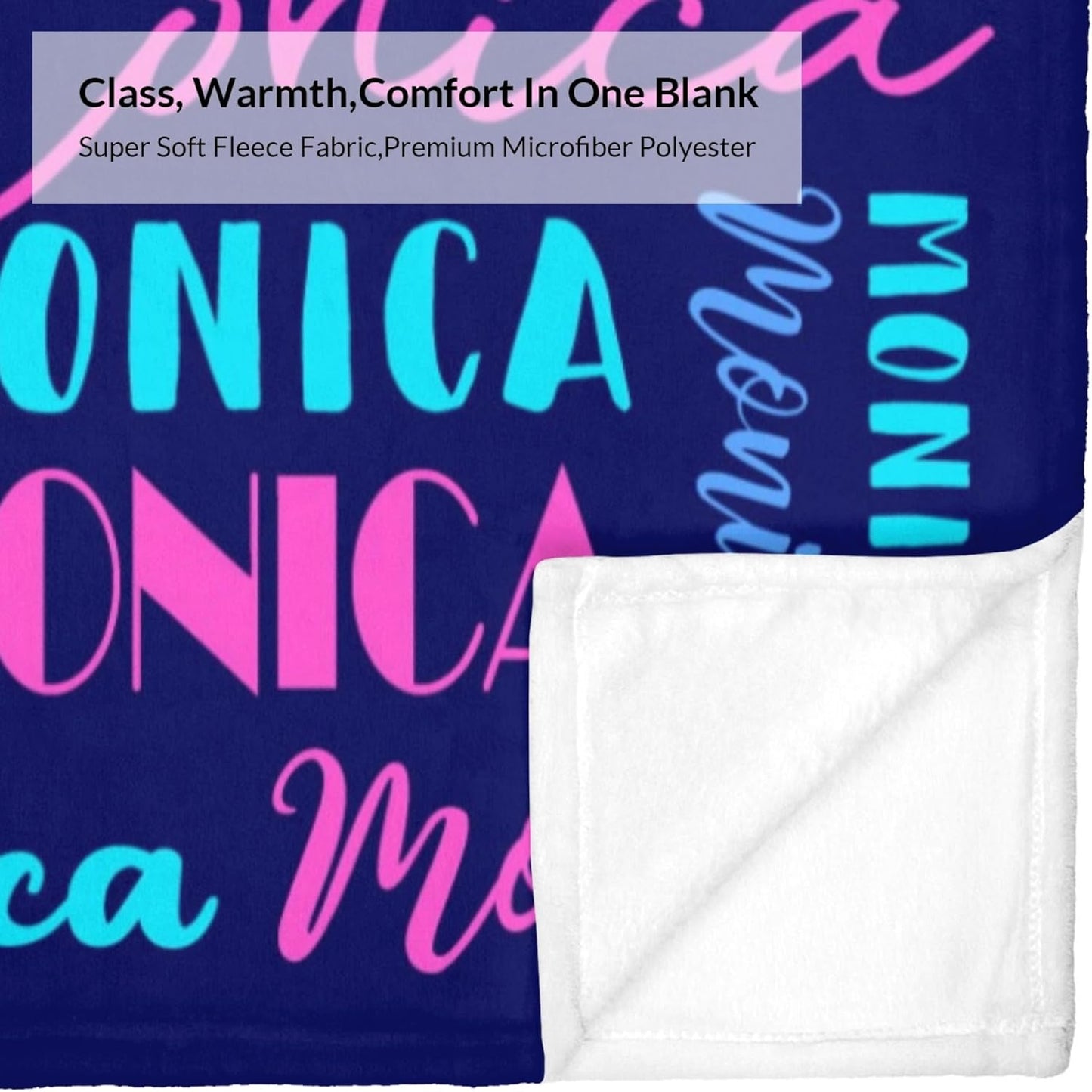 Name Blanket Personalized Blanket for Adult Kids Flannel Customize Throw Blanket Custom (Color 29, 50 x 60 Inches)