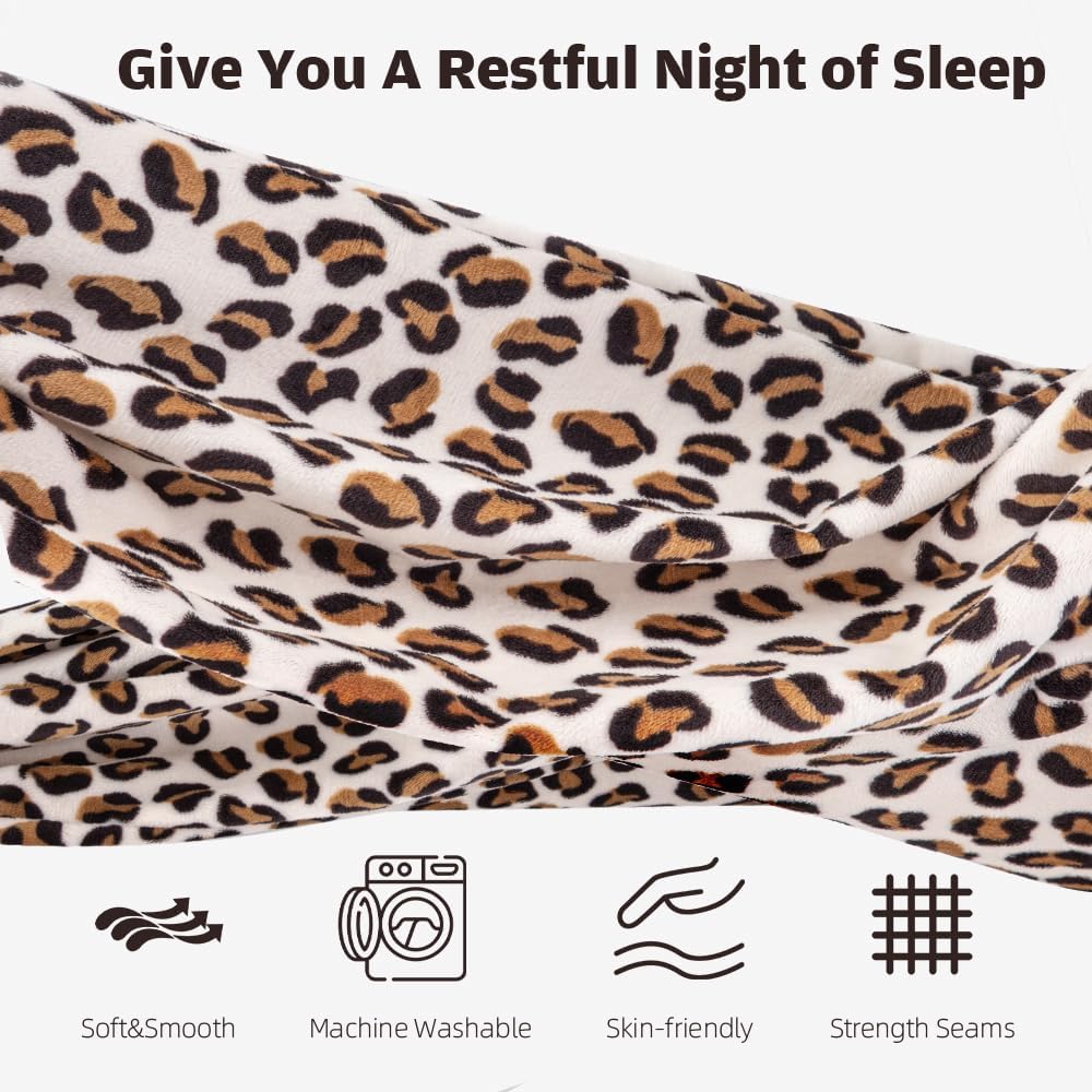 Chilling Home Pregnancy Pillow, J Shape Pregnancy Pillows for Sleeping, Body Pillows for Adults, Maternity Pillow for Pregnant Women, with Velvet Removable Cover, Leopard Print