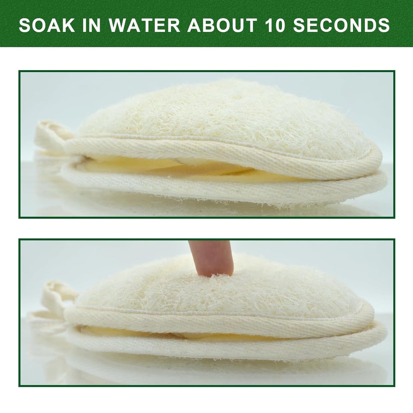 Natural Loofah Exfoliating Body Scrubber, Made with Natural Shower Loofah Sponge for Men and Women’s SPA - Pack of 6 Exfoliating Loofah Sponge Package,Perfect for Bath Shower