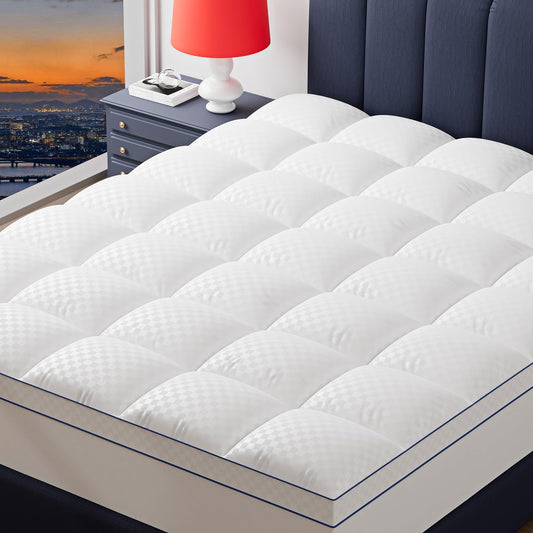 Full Mattress Topper for Back Pain, Extra Thick Pillowtop, Cooling and Plush Mattress Pad Cover Bed Topper Protector with 8-21 Inch Deep Pocket
