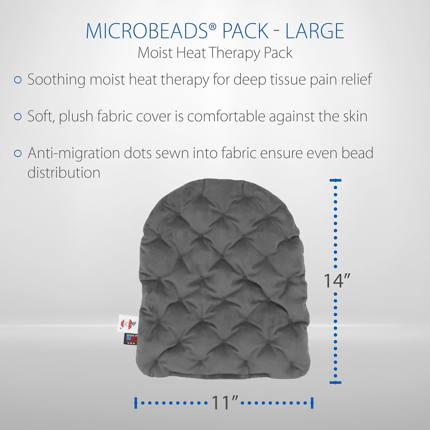 Core Products MicroBeads Moist Heat Therapy Microwave Pack - Large Heating Pad 11" X 14"