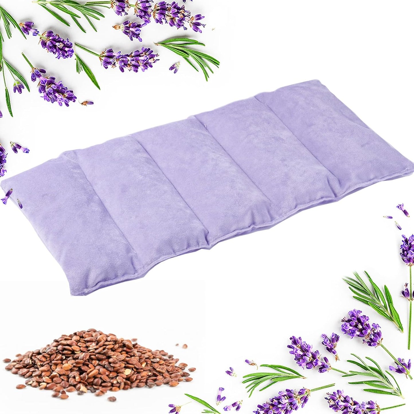 Small Microwave Heating Pad for Neck and Shoulder, Microwavable Versatile Cold/Heated Muscle Ache, Soothing Fatigue Wrap for Back Pain and More, Moist Heat Pad Warm Compress (8x17 inch)