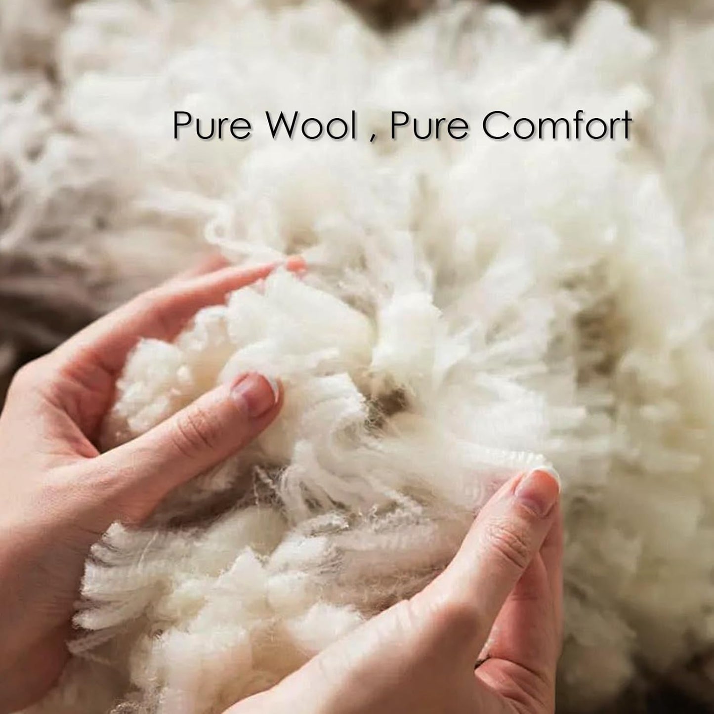 EP Mode Light Weight Wool Comforter for Summer, Purely Natural Duvet Insert, 100% Australian Wool Filling (150GSM, Size King)