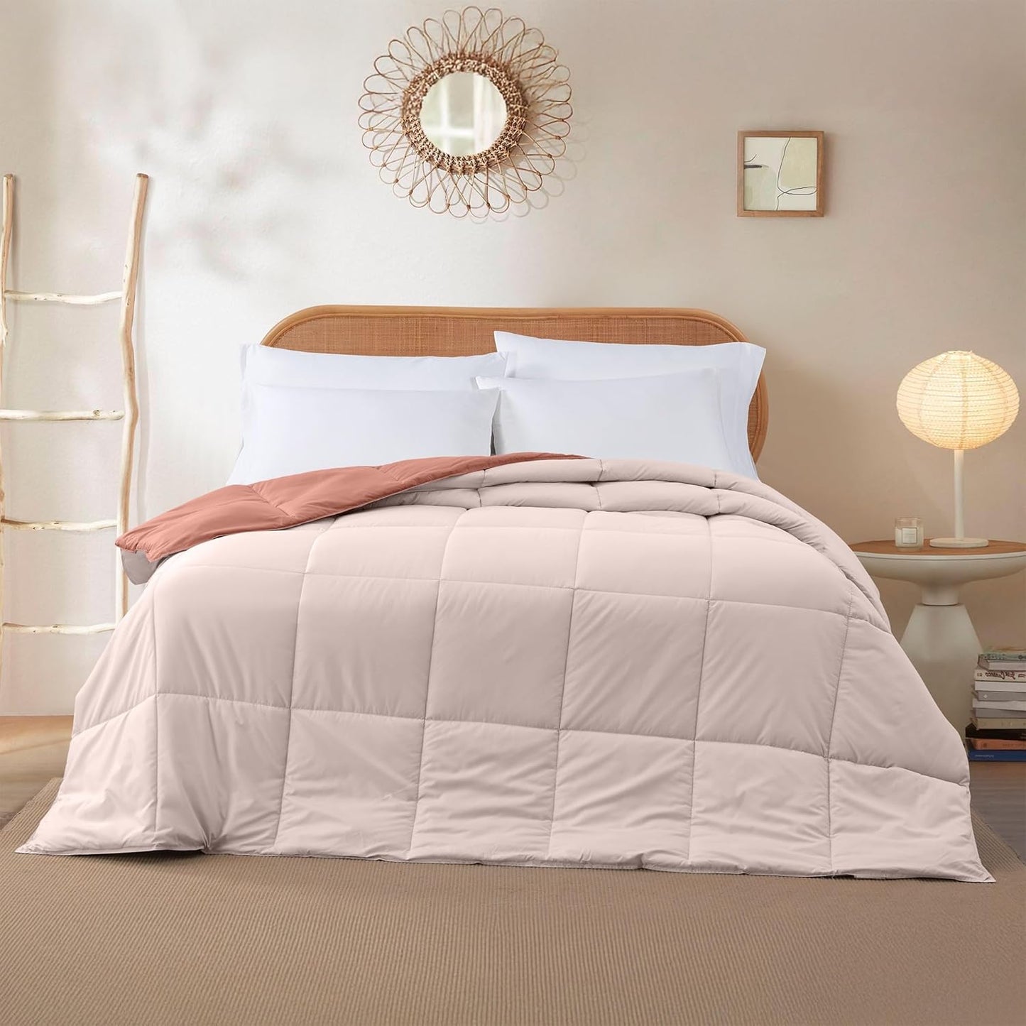 Modern Threads Down Alternative Reversible Comforter Dark Rose/Pink Twin