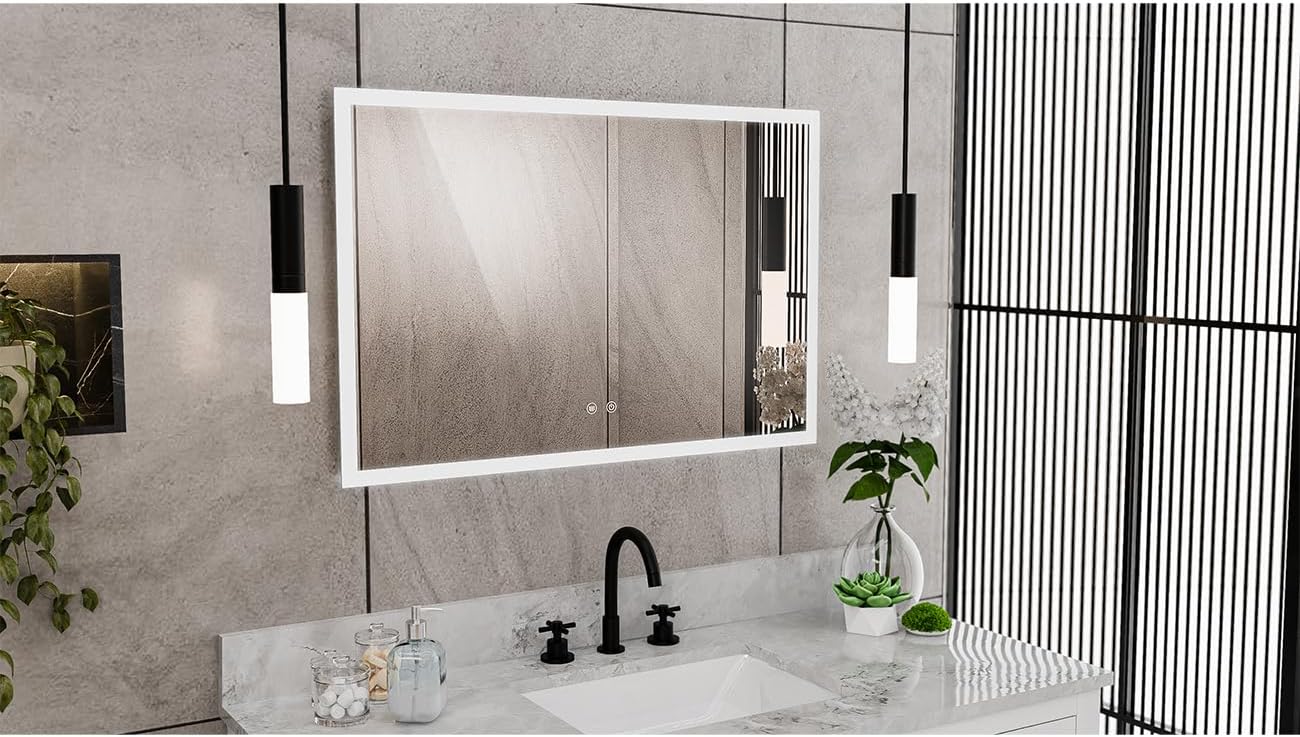 DreamLine Brilliance 24 in. H x 36 in. W Rectangular Light-up Mirror