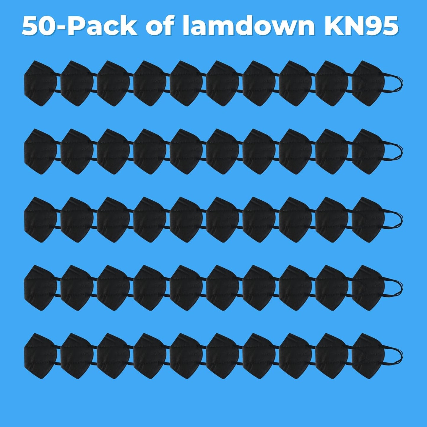 KN95 Face Masks, Premium 5-Layer Disposable Dust Mask Respirator for Adults