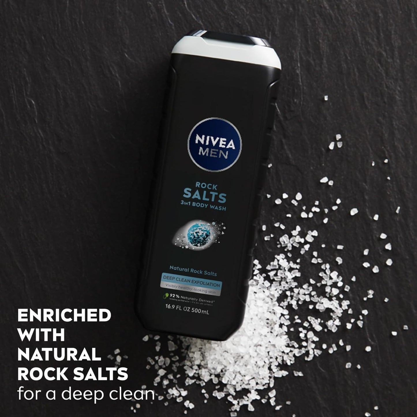 NIVEA Rock Salts Body Wash 16.9 oz - 3 Pack