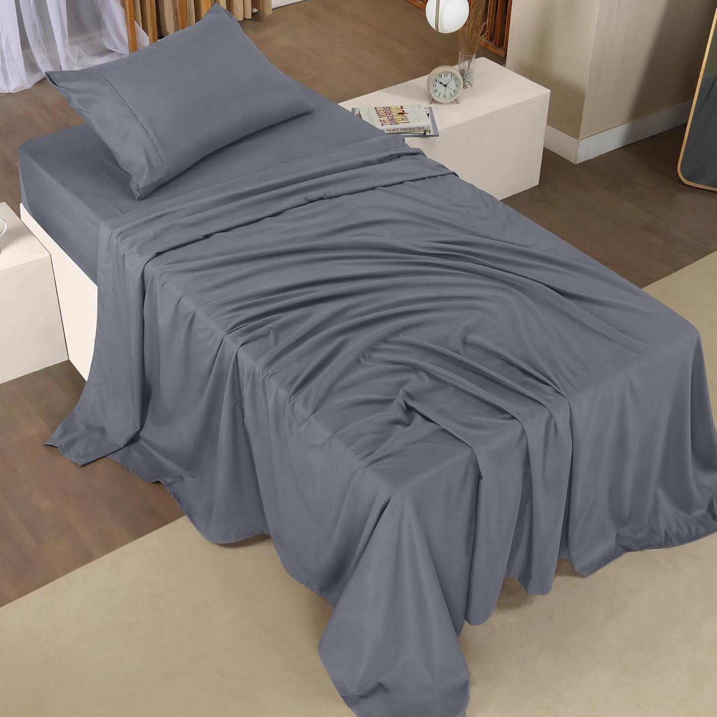 Utopia Bedding Twin Bed Sheets Set - Pack of 10 Sheet Sets - Perfect for Spa, Hotel, & Guest Bedroom - Brushed Microfiber - Shrinkage and Fade Resistant - Easy Care (Grey)