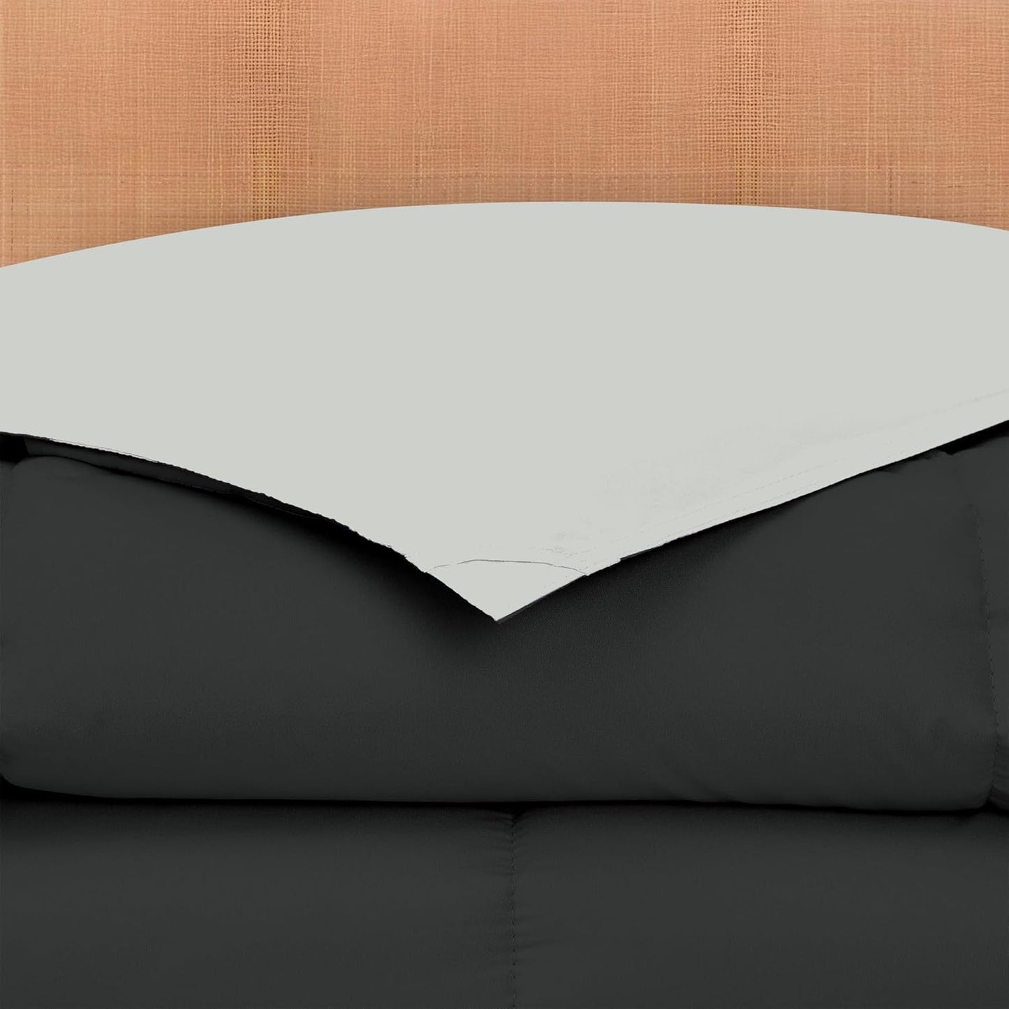 Modern Threads Down Alternative Reversible Comforter Black/Silver Twin