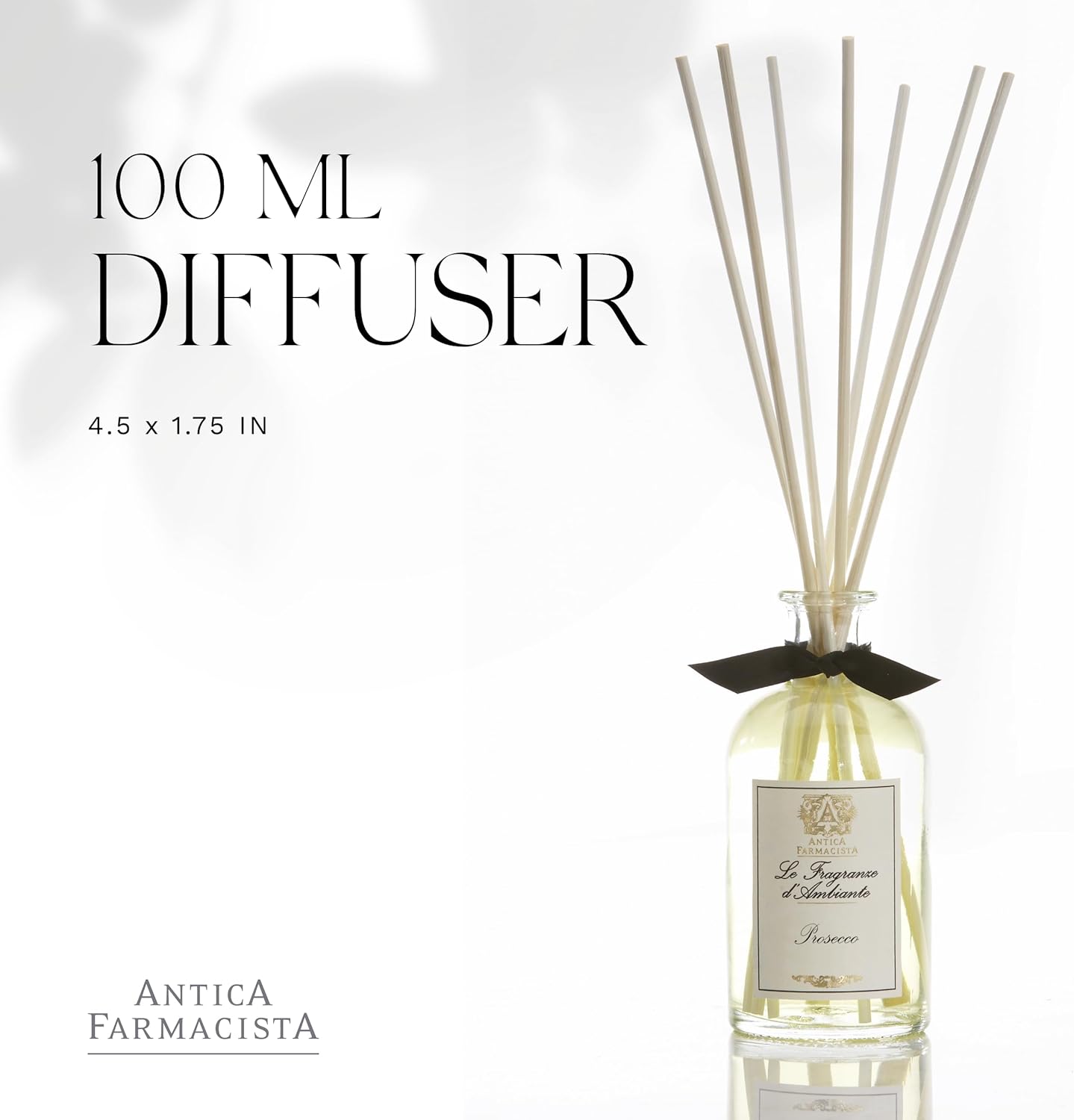 Antica Farmacista Home Ambiance Diffuser - Long-Lasting Reed Scent Diffuser - Luxury Room Freshener Gift - Prosecco, 3.4 fl oz