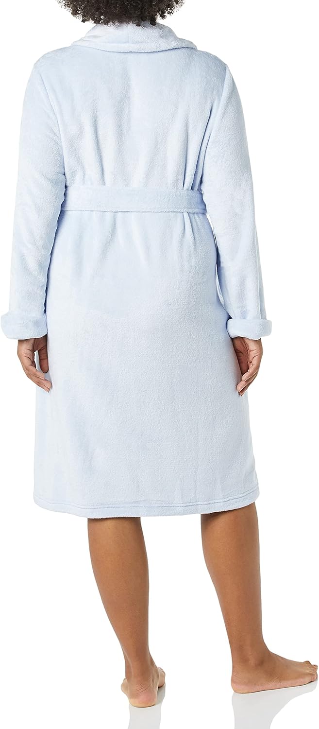 Amazon Essentials Women's Mid-Length Plush Robe (Available in Plus Size)