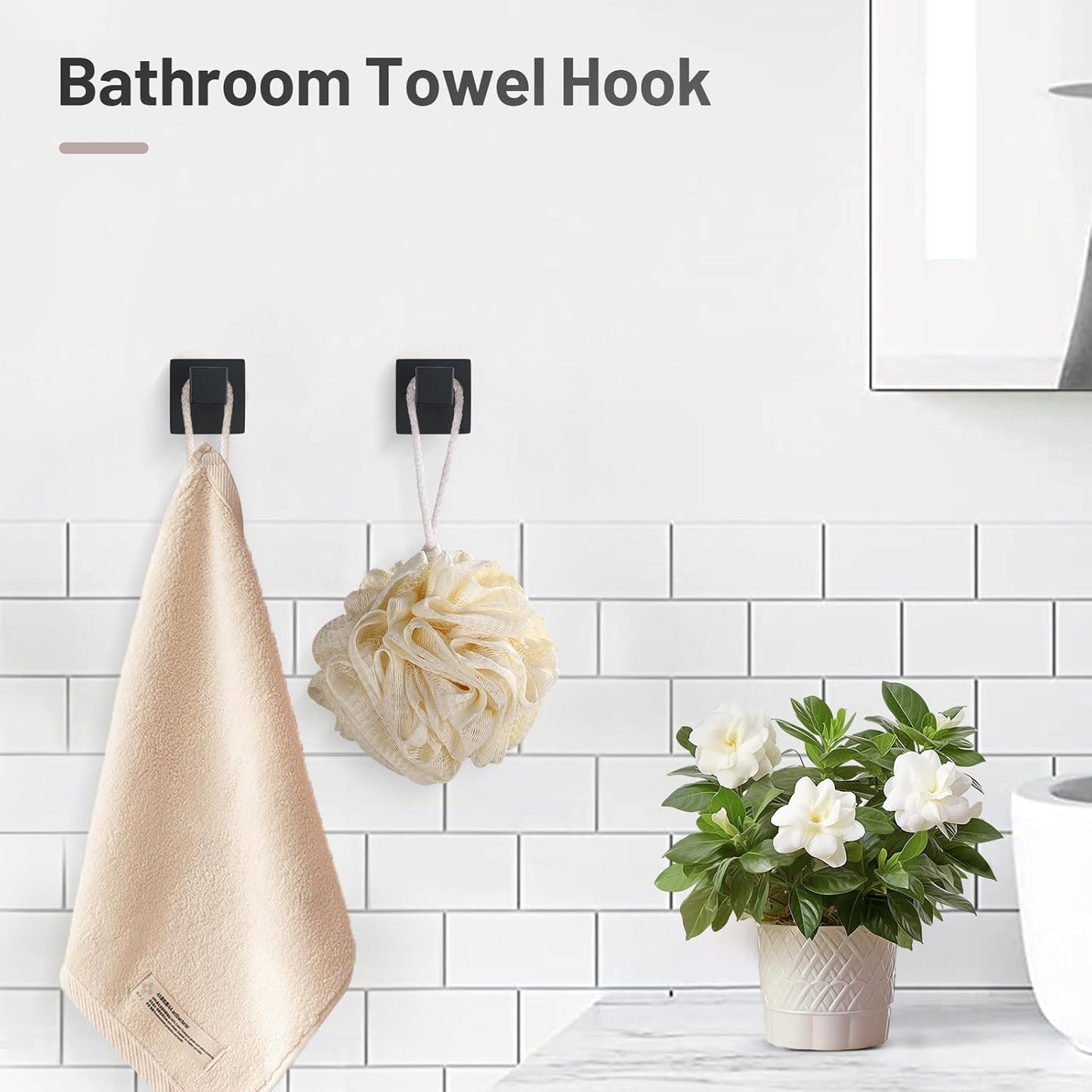 YACVCL Matte Black Bathroom Hardware Set,10 Pieces Towel Bar Set,Towel Holder Set for Bathroom SUS304 Stainless Steel Wall-Mounted Towel Rack Set,23.6 Inch Black Bathroom Accessories