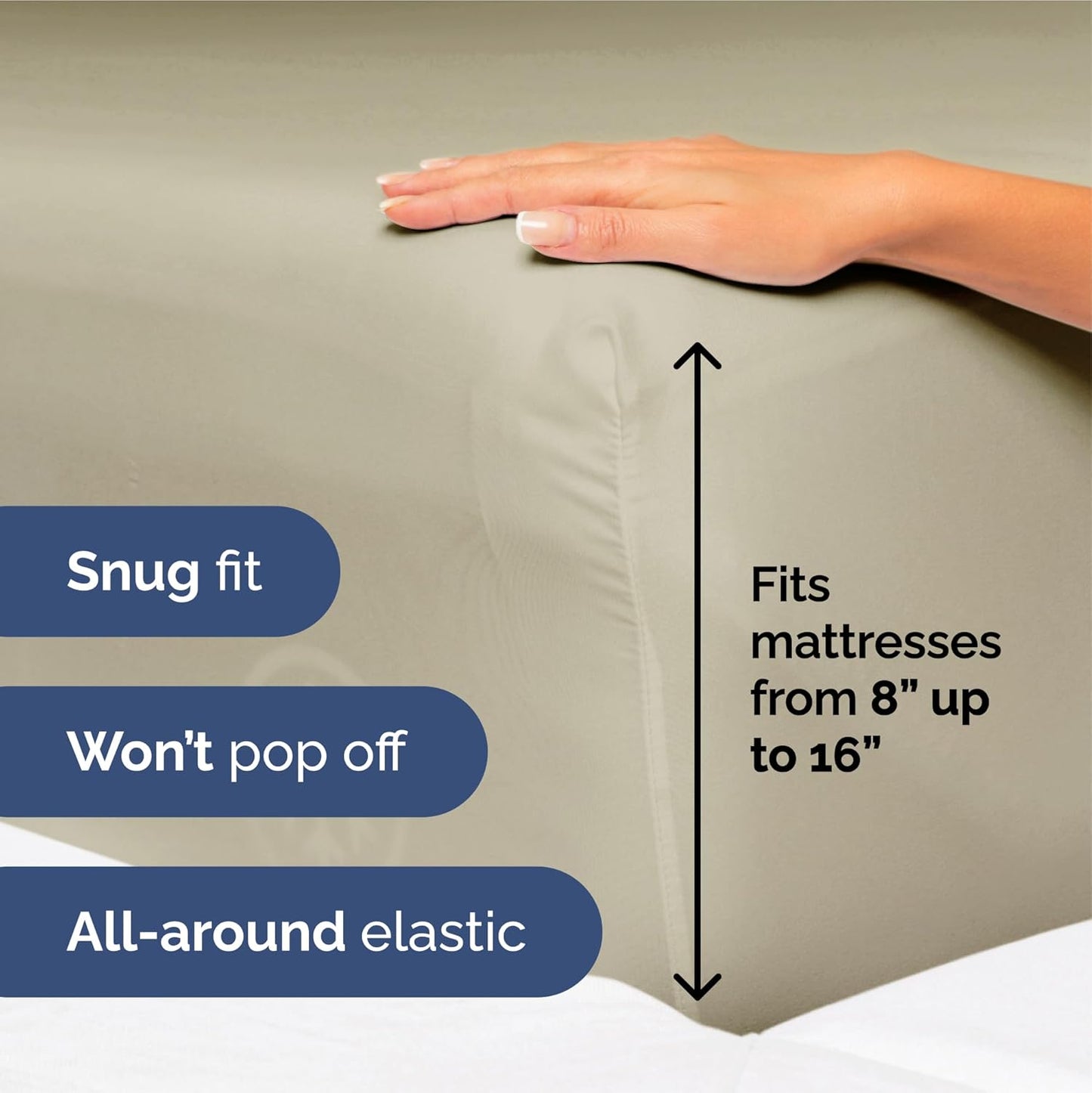 King Size 4 Piece Sheet Set - Extra Soft, Breathable And Cooling Sheets - Hotel Luxury Durable Bed Sheets for Women & Men - Deep Pockets, Easy-Fit & Wrinkle-Free Sheets - Taupe Oeko-Tex Bed Sheet Set