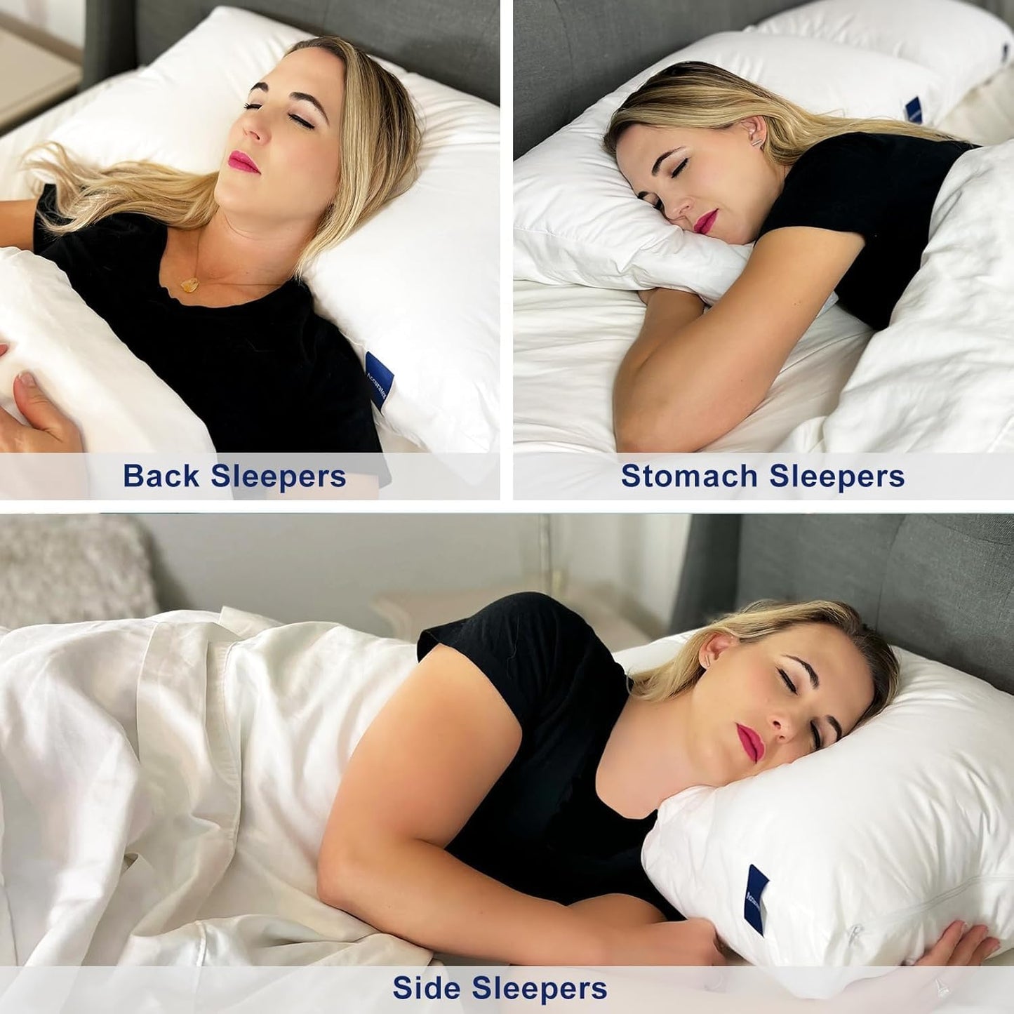 ACCURATEX Hybrid Pillow for Sleeping, Adjustable Shredded Memory Foam Pillow Core with Fluffy Down Alternative Fill Removable Cotton Cover,for Side,Back,Stomach Sleepers,King Size