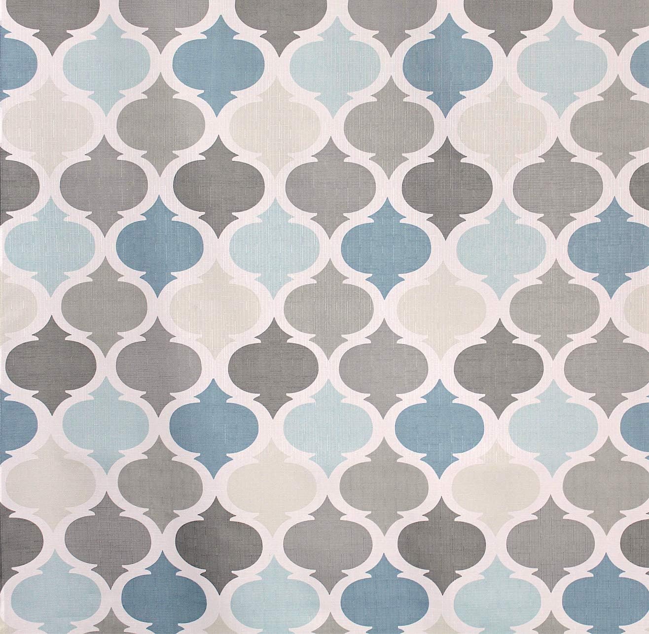 VCNY Home Universal Bathroom Fabric Shower Curtain for Men or Women: Muted Tones of Blue and Grey (Conrad Multi)