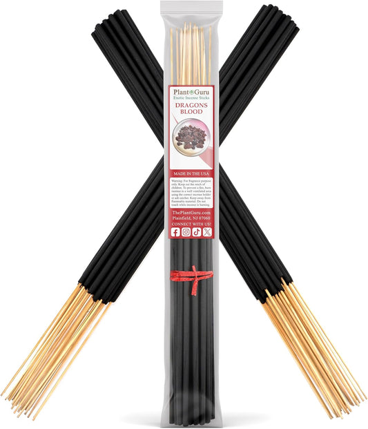 Dragons Blood Exotic Incense Sticks Jumbo 19 Inch Long - Bulk 1 Bundle 27 to 30 Sticks - Natural 19" Extra Large with A Smooth Aroma That Burns for 3 to 4 Hours Each.