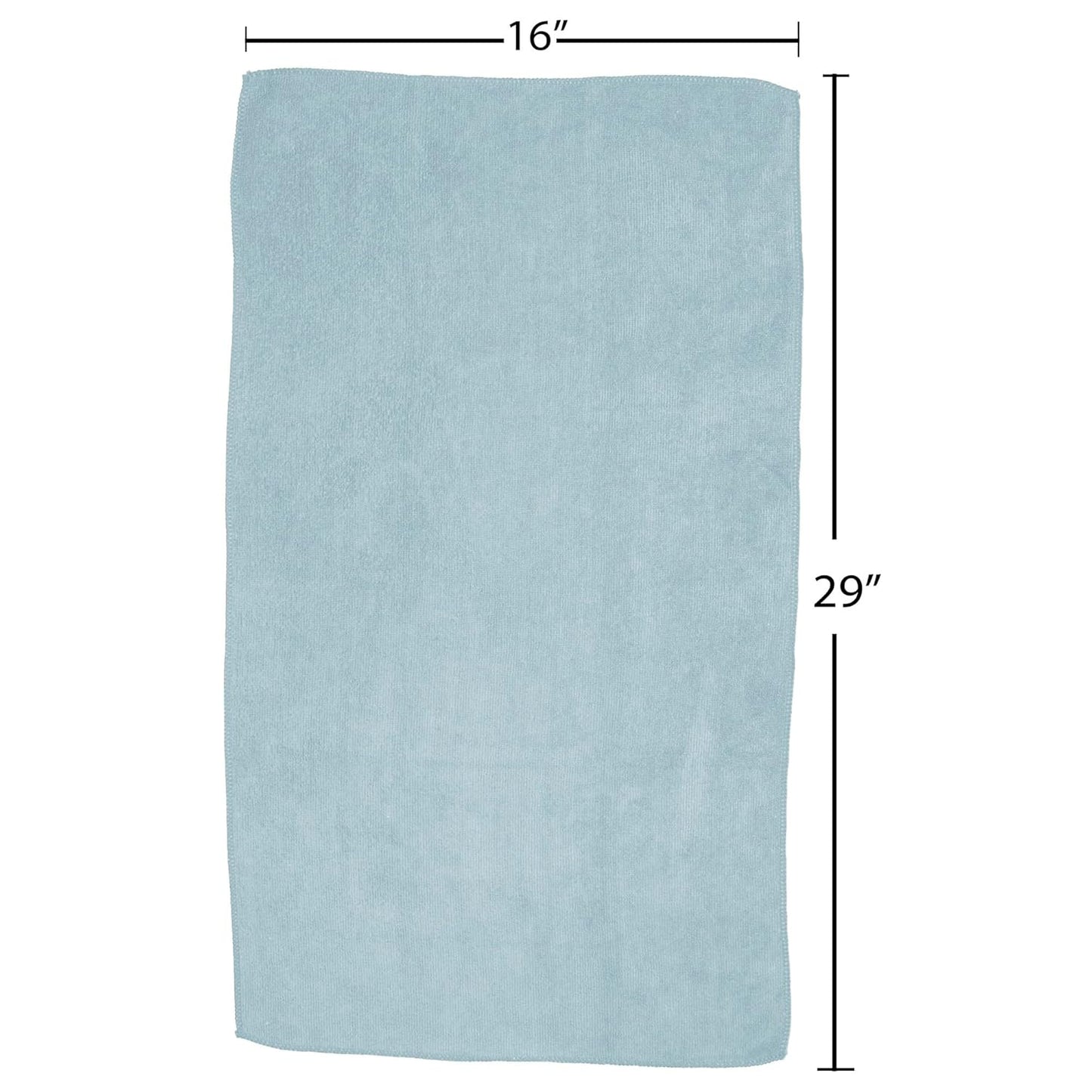 Fromm Softees Microfiber Salon Hair Towels for Hairstylists, Barbers, Spa, Gym in Aqua, 16" by 29", 10 count Perfect Hair Care Towel for Drying Curly, Long, Wavy Hair