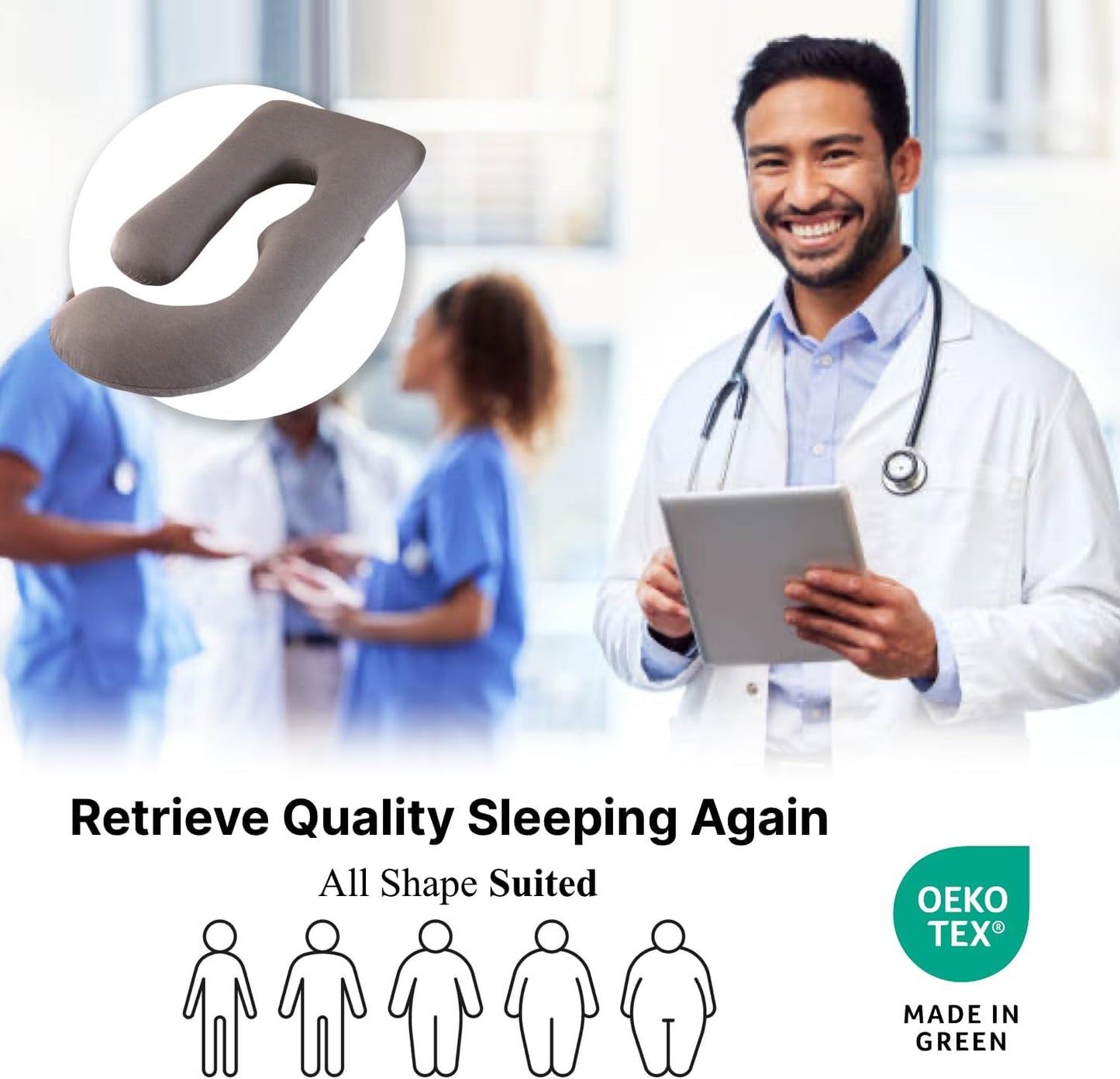 ALLOPERA Pregnancy Pillow, Full Body Maternity Pillow 57 inch, with Removable Washable Cover - Sleep Support for Legs, Back, Neck, Shoulder, HIPS, Belly for Pregnent Women (Cooling Cover)