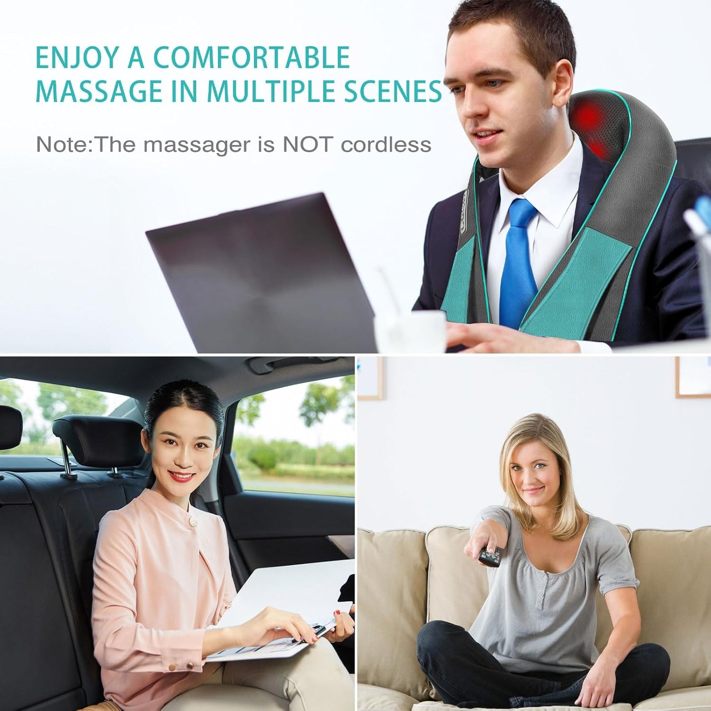 AERLANG Fathers Day Dad Gifts Neck Massger,Shiatsu Neck and Back Massager with Heating Neck and Shoulder Massager Deep Kneading Pillow for Massage Home Office Car Use Gifts for Women Men Dad Mom