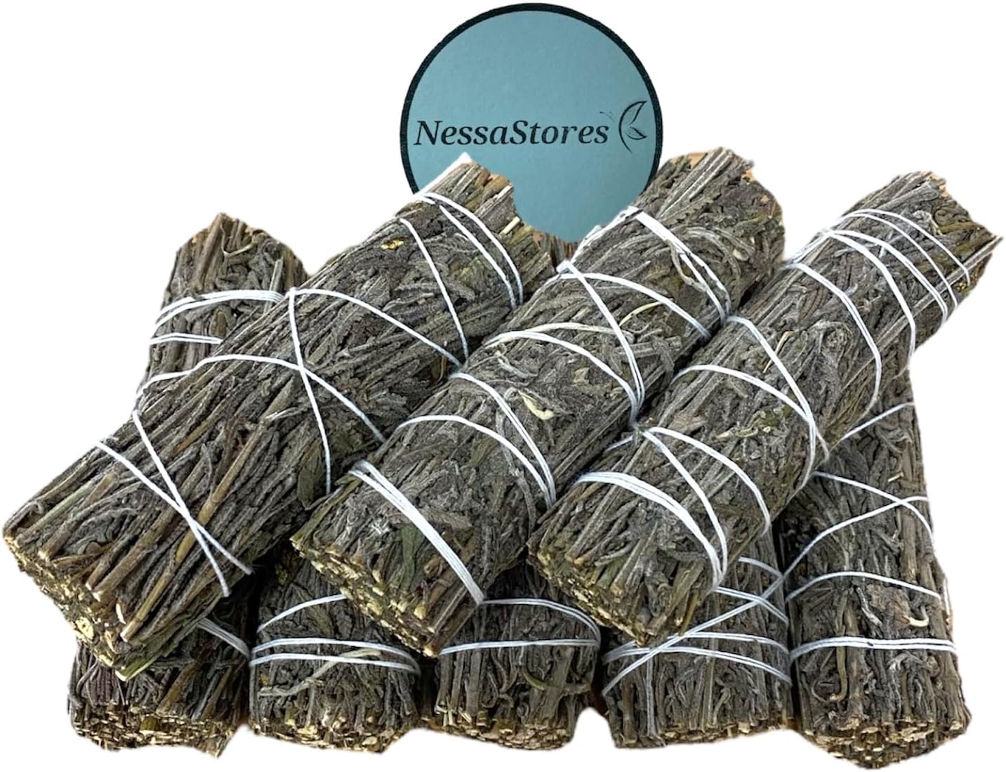 NessaStores 16 Dried Lavender Smudge Sticks, 4 Inch Hand Tied, All Natural, Ethically Sourced for Home Cleansing, Stress Relief, & Clearing Negative Energy. JC-144