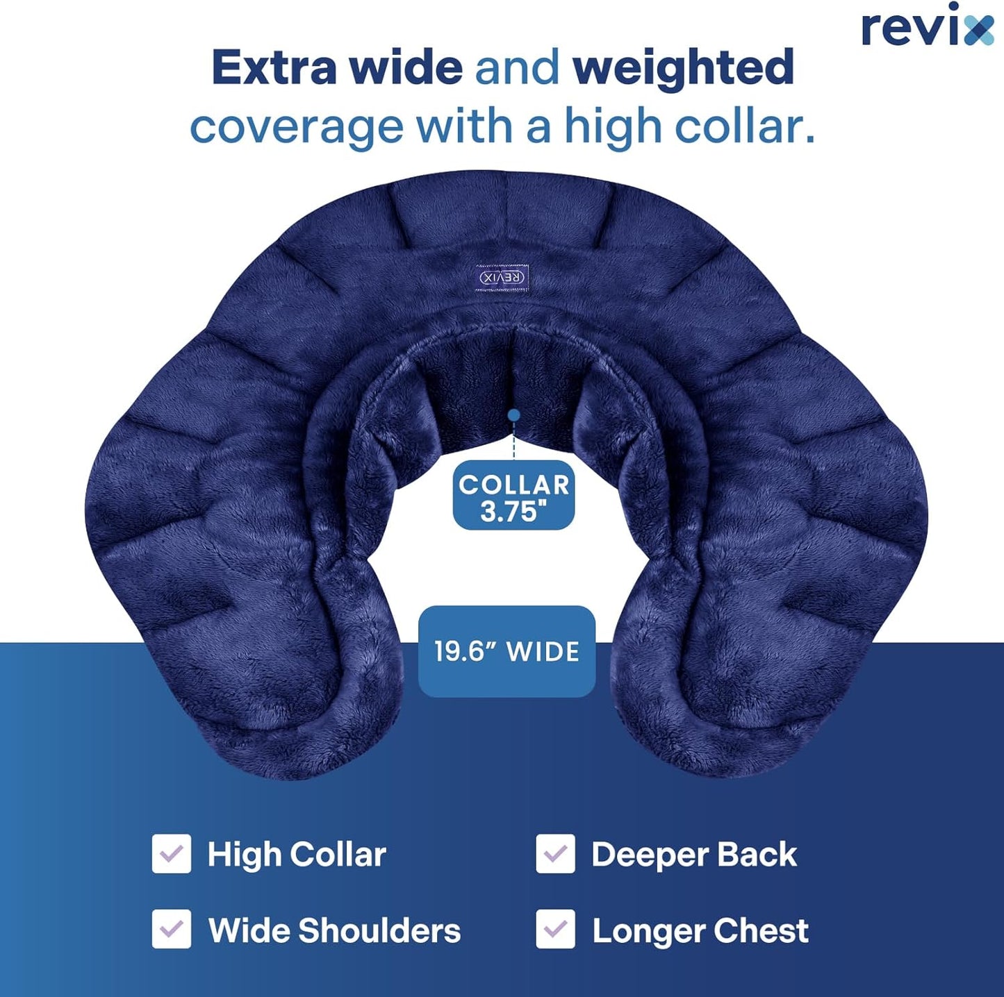REVIX Microwave Heating Pad for Neck Shoulders and Back, Weighted Hot Neck Shoulder Wrap with Herbal Aroma, Microwavable Moist Heat Warmer, Scented