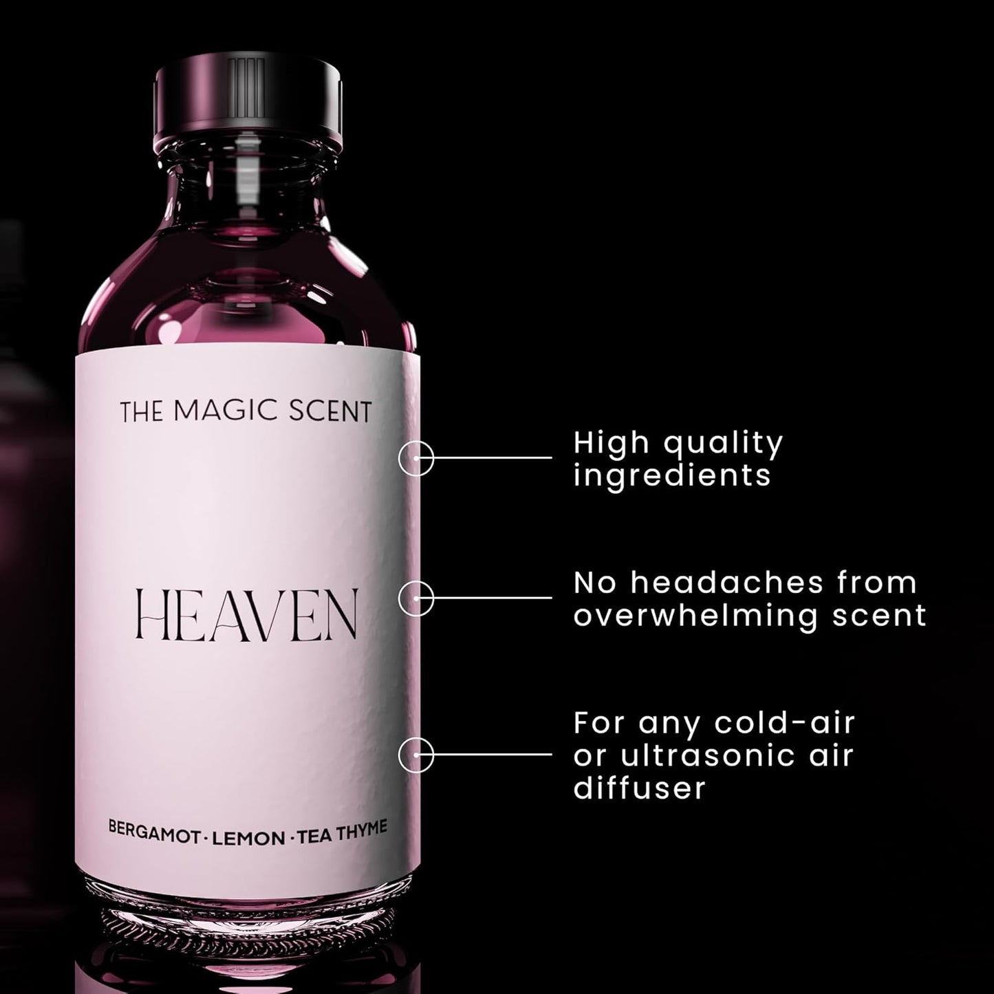 The Magic Scent Heaven Diffuser Oil Scent - Cold-Air & Ultrasonic Fragrance Oil for Diffuser Inspired by The Aria Hotel, Las Vegas - Essential Oils for Diffusers Aromatherapy - 8.5 fl oz, 250 mL