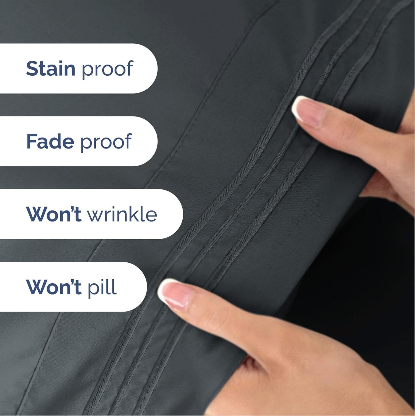 Cal King Size 4-Piece Sheet Set - Extra Soft, Breathable & Cooling - Hotel Luxury Durable Bed Sheets - Deep Pockets, Easy-Fit & Wrinkle-Free - Slate Blue Oeko-Tex