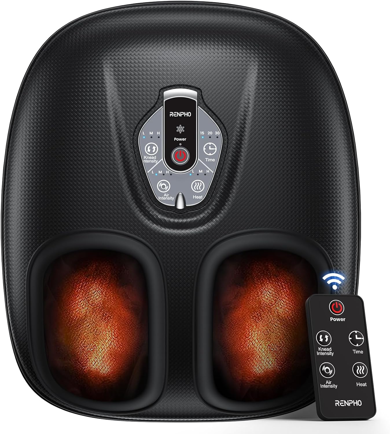 RENPHO Foot Massager Machine with Heat [2026 Upgraded], Shiatsu Foot Massager for Plantar Fasciitis, Christmas Gifts for Women, Cordless Control, FSA Eligible HSA Store Eligible, 2026 New Upgraded, BK