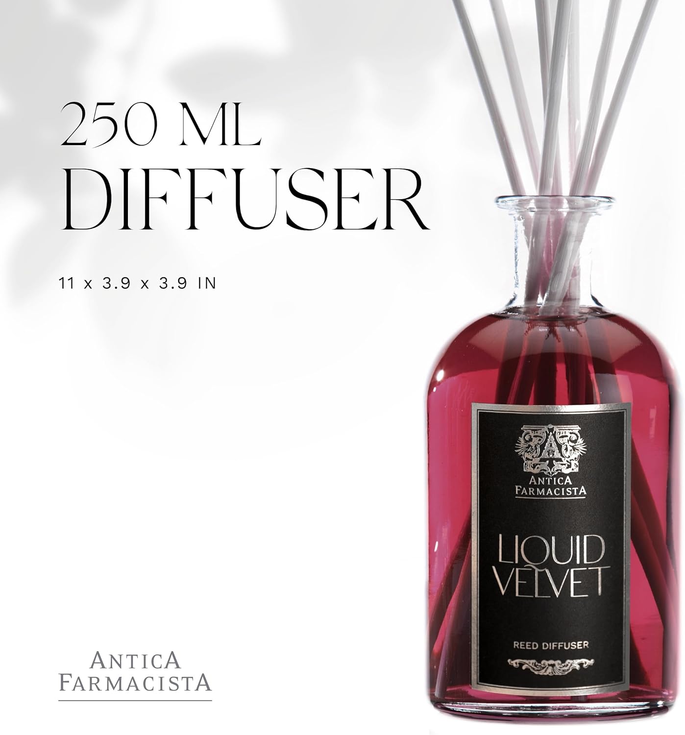 Antica Farmacista Home Ambiance Diffuser - Long-Lasting Reed Scent Diffuser - Luxury Room Freshener Gift - Liquid Velvet, 8.45 fl oz
