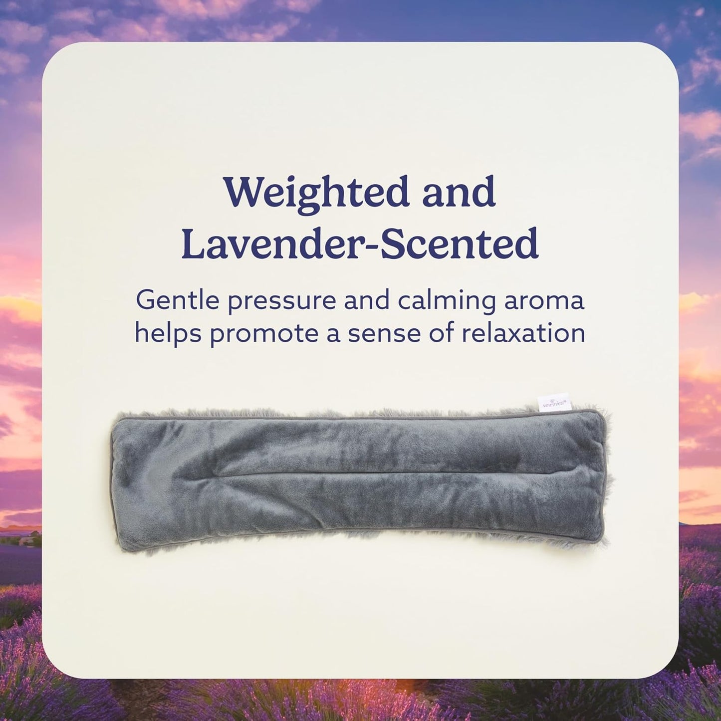 warmies Microwavable Neck & Shoulder Wrap - Heating & Cooling Plush Pad for Calming Relaxation - Weighted & Heated Neck Warmer with Scented Lavender - Microwave Heat Pad for Aches & Pain - Gray
