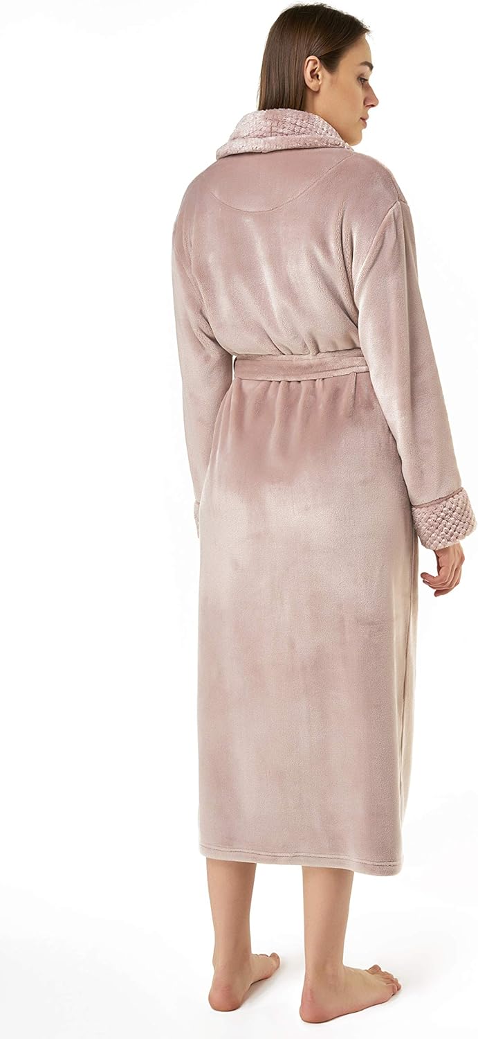 Turquaz Oversize Plush Robes For Women, Soft Warm Fleece Bathrobe for Women