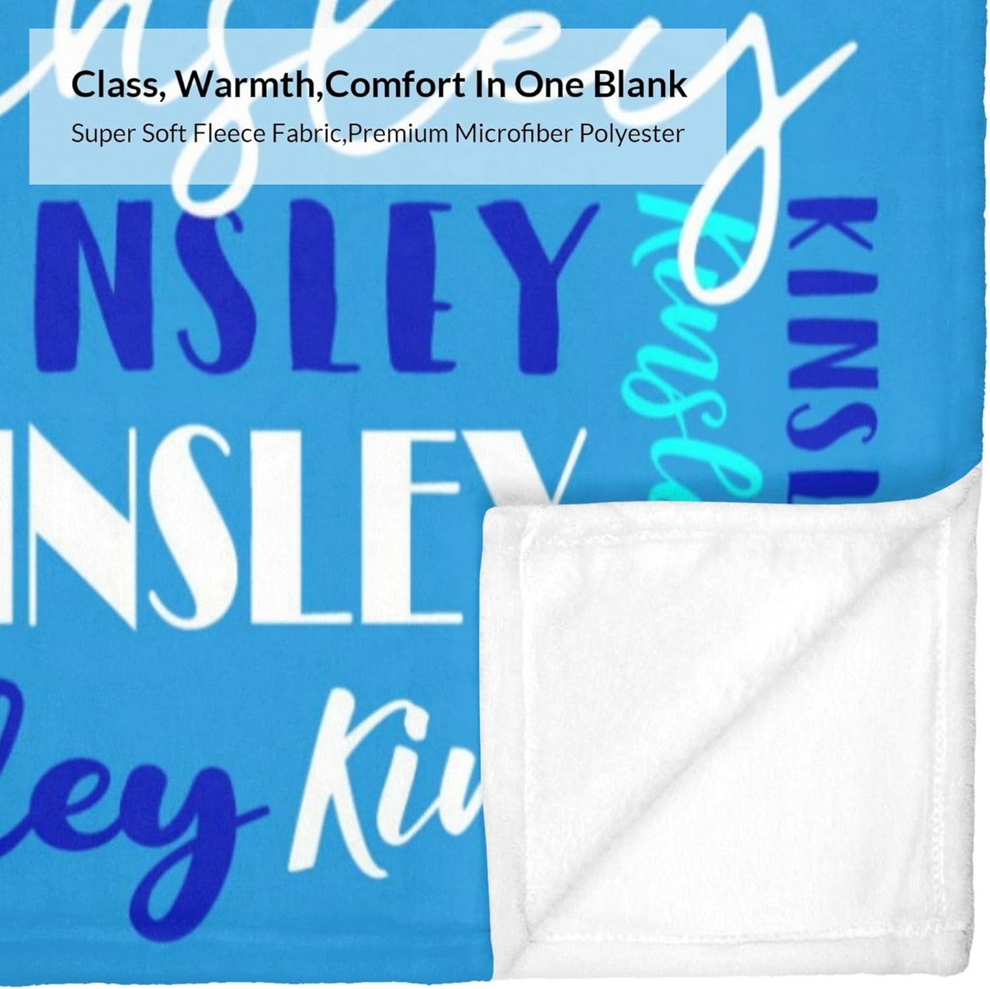 Name Blanket Personalized Blanket for Adult Kids Flannel Customize Throw Blanket Custom (Color 25, 30 x 40 Inches)