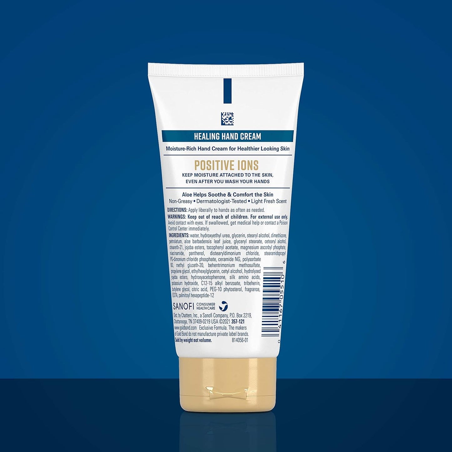 Gold Bond Healing Hand Cream, With Aloe, Hand Lotion for Dry Skin That Lasts Through Handwashing, 3 oz. (Pack of 2)
