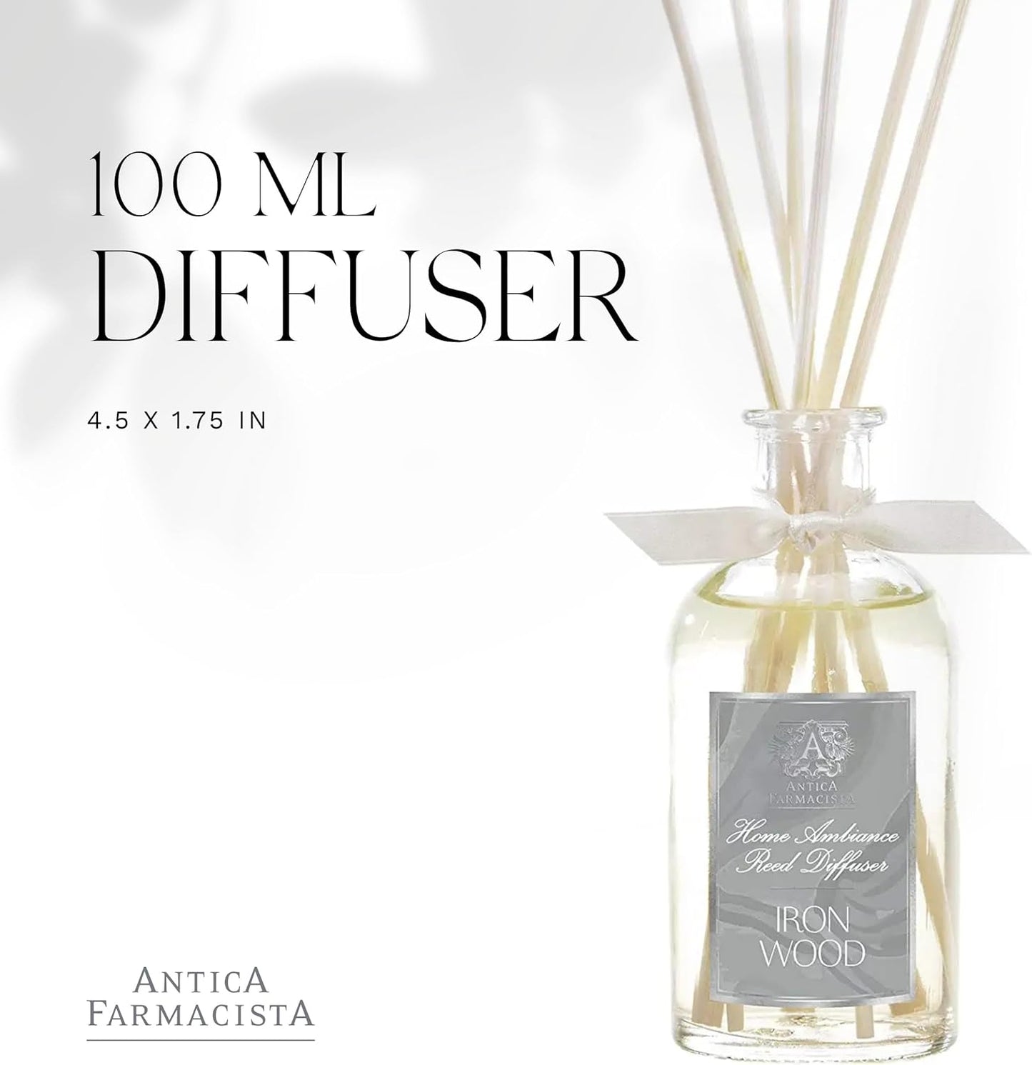 Antica Farmacista Home Ambiance Diffuser - Long-Lasting Reed Scent Diffuser - Luxury Room Freshener Gift - Ironwood, 3.4 fl oz