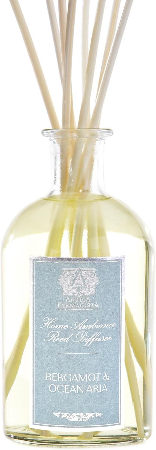 Antica Farmacista Home Ambiance Diffuser - Long-Lasting Reed Scent Diffuser - Luxury Room Freshener Gift - Bergamot & Ocean Aria, 8.45 fl oz