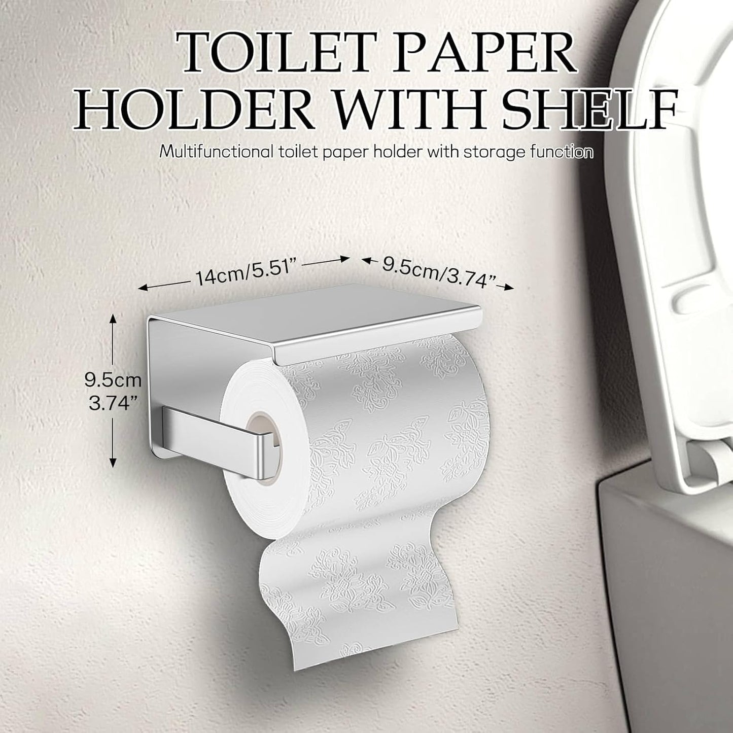 5-Pieces Brushed Nickel Bathroom Hardware Accessories Set,16 Inch Towel Bar Set,Stainless Steel Bathroom Hardware Set Towel Holder Set for Bathroom,Wall-Mounted Bathroom Accessories Kit