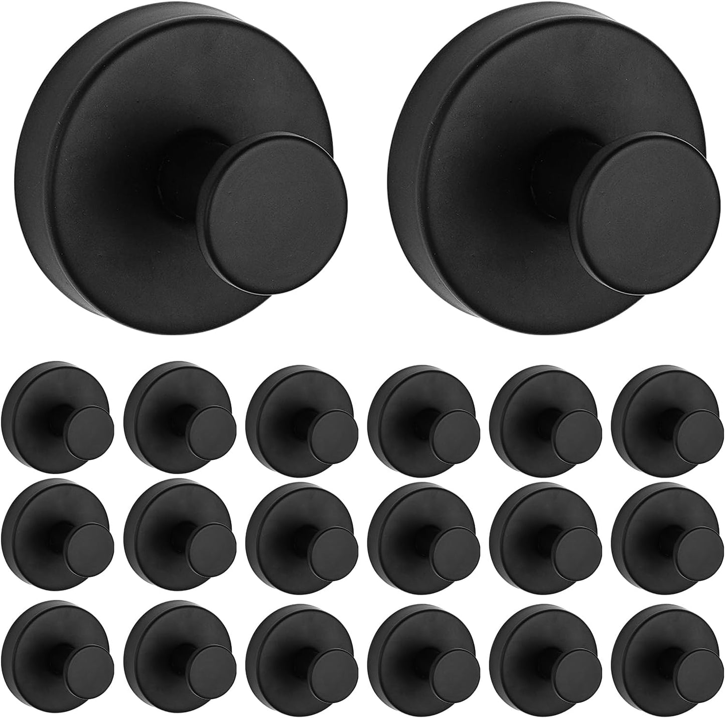 20 Pack Suction Cup Hooks for Shower, Suction Cup Towel Hooks for Bathrooms, Adhesive Wall Hook, SUS304 Waterproof Stainless Steel Hooks for Bathroom, Bedroom, Kitchen, Hotel and Office