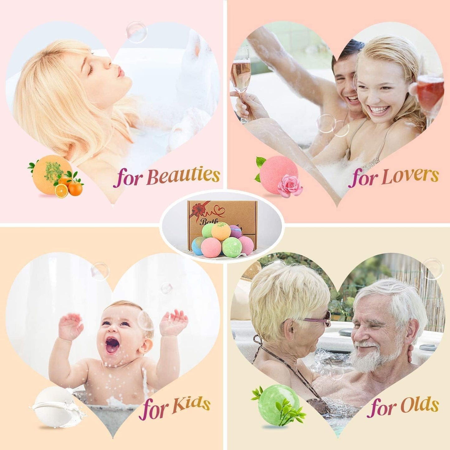 Bath Bombs Gift Set Large 12 PCS 2.8oz Organic Natural Essential Oils, Relax and Moisturize Skin, Luxury Spa Bomb Gifts for Girl, Mom, Kids, Wife, Birthday, Valentine's Day, Anniversary
