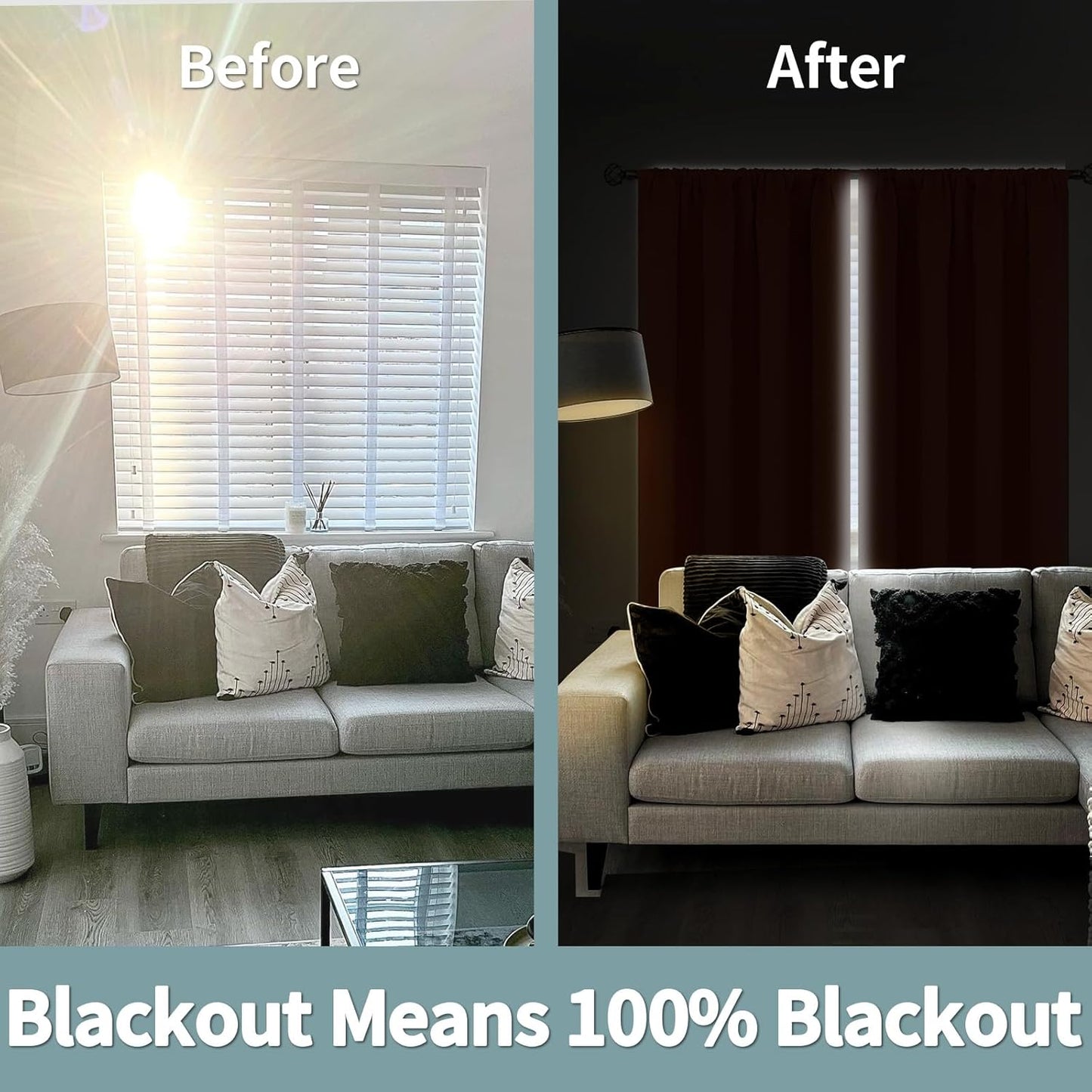 BGment Burnt Orange 100% Blackout Curtains for Bedroom, Fall Full Room Darkening Noise Reducing Living Room Curtains 63 Inch Length, Thermal Insulated Rod Pocket Window Drapes 2 Panels, 42 Inch Wide