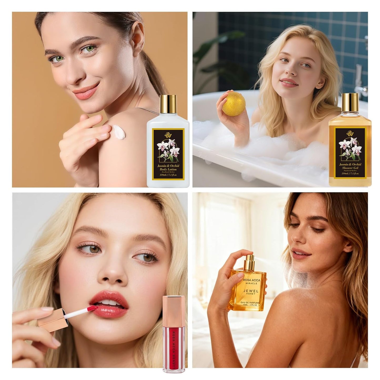 35 Pcs Christmas Gifts for Women, Orchid Spa Gift Basket Set, Self-Care Relaxation Kit, Face Skin Care Set, Bath & Body Care Set, Bath Bomb, Birthday, Valentines, Mother's Day, Wife, Mom, Anniversary