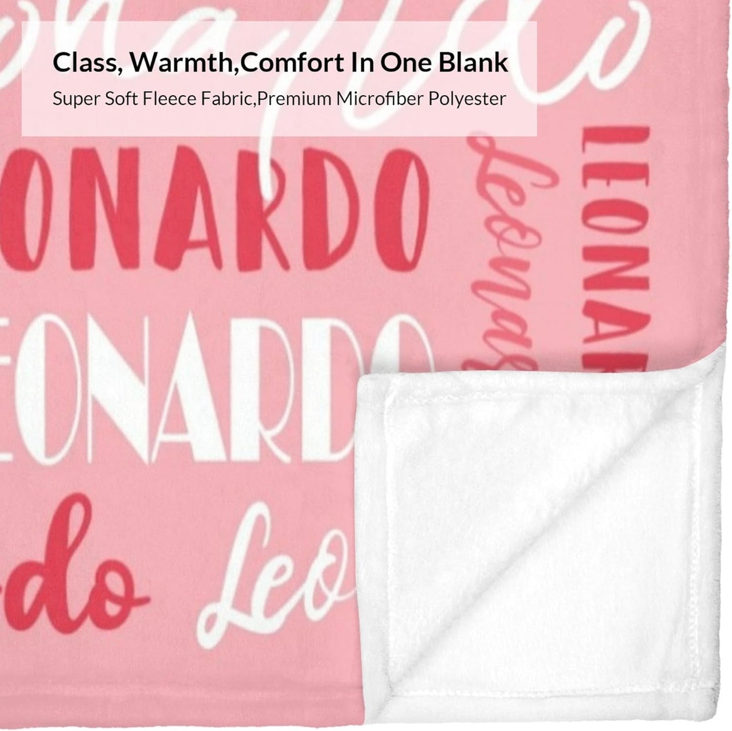 Name Blanket Personalized Blanket for Adult Kids Flannel Customize Throw Blanket Custom (Color 01, 60 x 80 Inches)