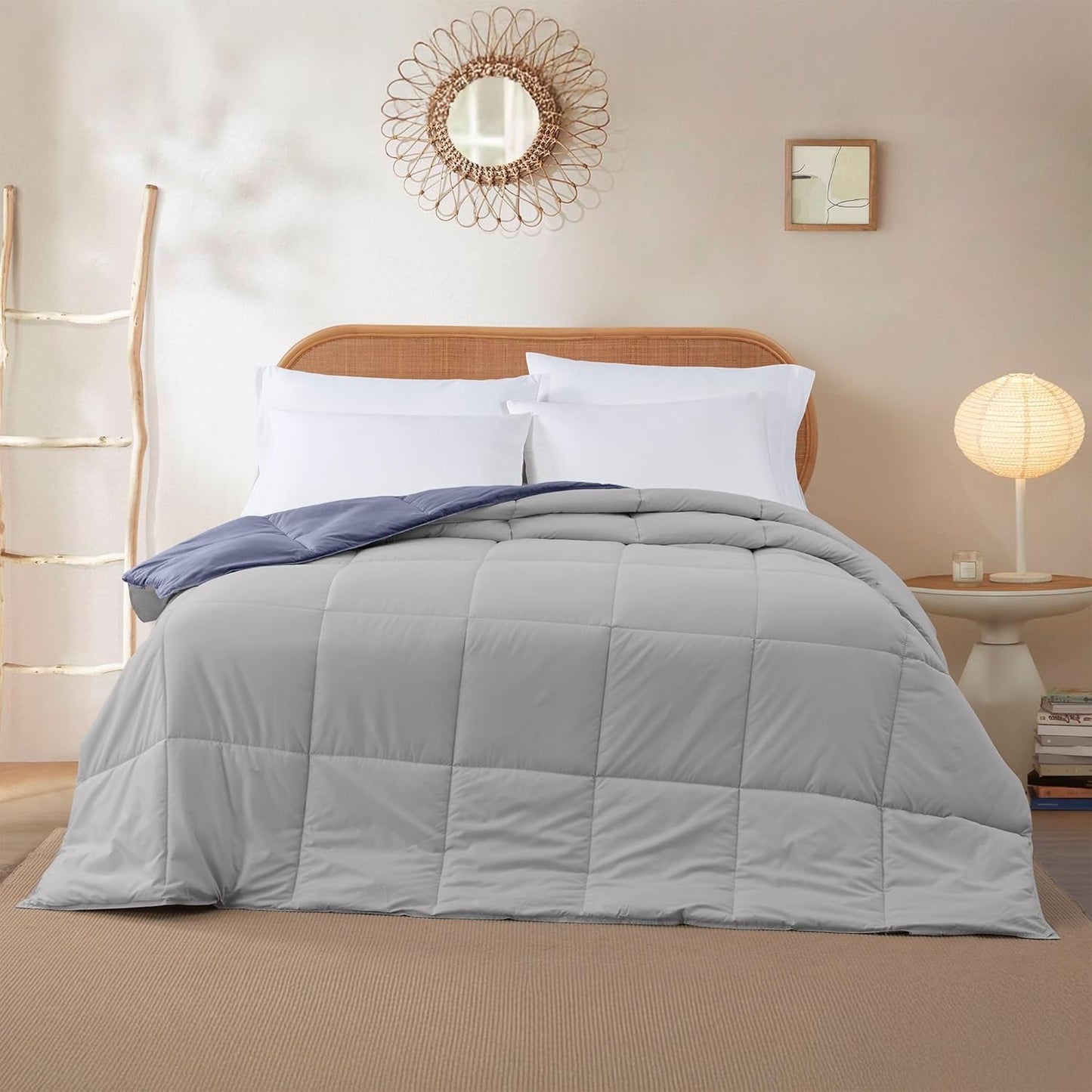 Modern Threads Down Alternative Reversible Comforter Deep Blue/Silver King