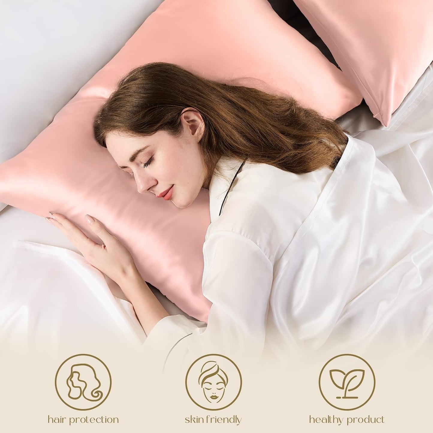 ZIMASILK 100% Pure Mulberry Silk Pillowcase for Hair and Skin Health,Soft and Smooth,Both Sides Premium Grade 6A Silk,600 Thread Count,with Hidden Zipper,1pc(Toddler 13''x18'',Coral)