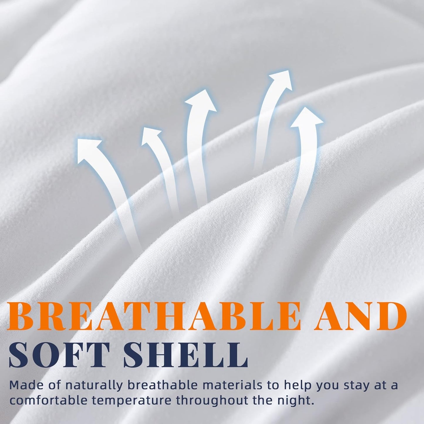 Cosybay Down Alternative Comforter (White, Queen) - All Season Soft Quilted Queen Size Bed Comforter - Duvet Insert with Corner Tabs - Winter Summer Warm Fluffy, 88x92inches