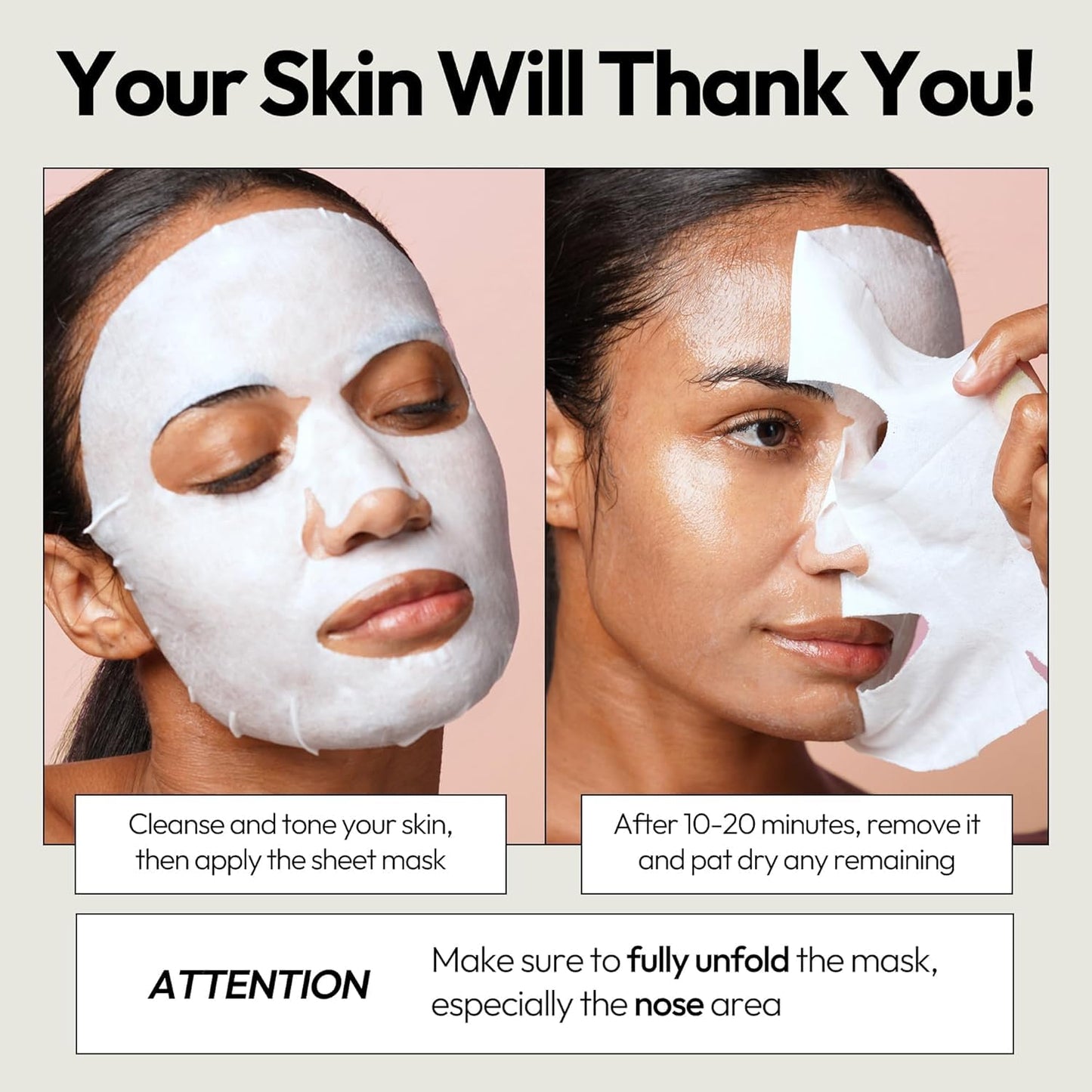 LAPCOS Pearl Sheet Mask, Daily Face Mask with Probiotics to Clarify Skin, Korean Beauty Favorite, 10-Pack