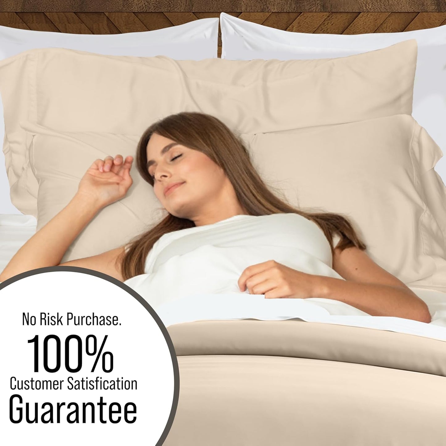 Bella Coterie Luxury Bamboo Viscose King Size Duvet Cover Set | 100% Organically Grown | Corner Ties | Ultra Soft | Cooling | Two Pillow Shams | 106 x 94 | No Insert [Dune]