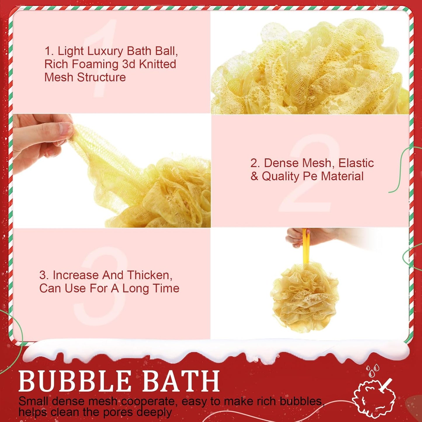 12 Pcs Thanksgiving Bath Loofah Sponge Orange Harvest Loofah Exfoliating Body Scrubber Shower Sponge 50g Mesh Shower Pouf Balls Gift Set for Women Men Bathing Accessories(Red,Green,Gold)