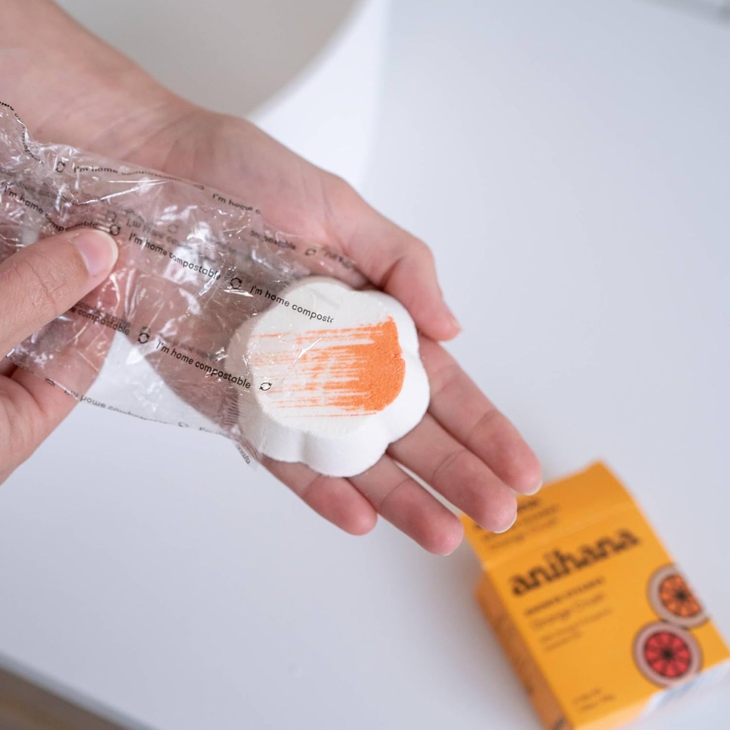 ANIHANA Shower Steamers 4 Pack with Orange & Grapefruit Essential Oils, Paraben Free, Cruelty Free, Refreshing Orange Crush Scent, 1.76 oz Each