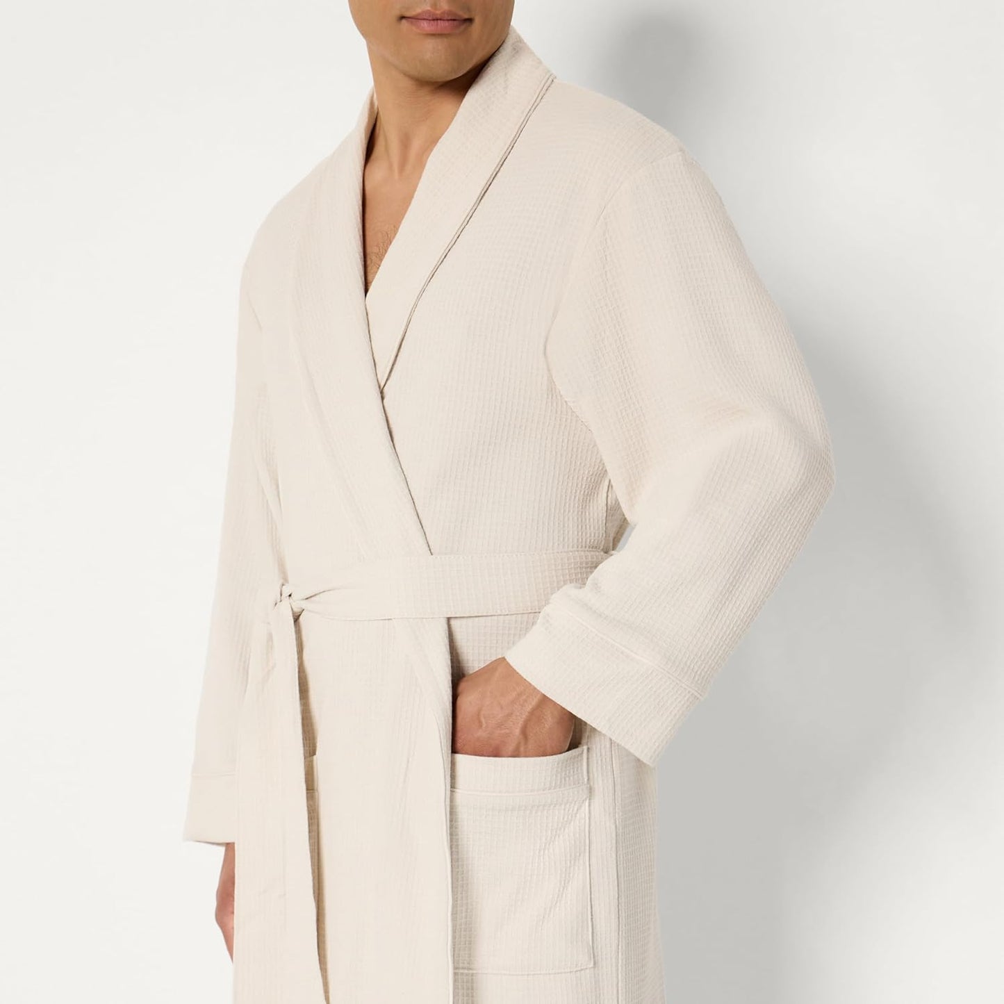 Amazon Essentials Mens Lightweight Waffle Bathrobe (Available in Big & Tall)
